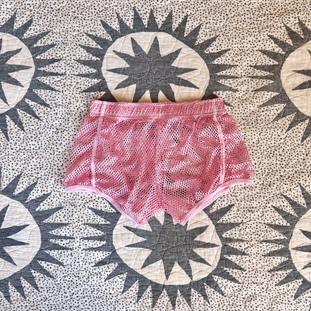 Pink Mesh Booty Shorts